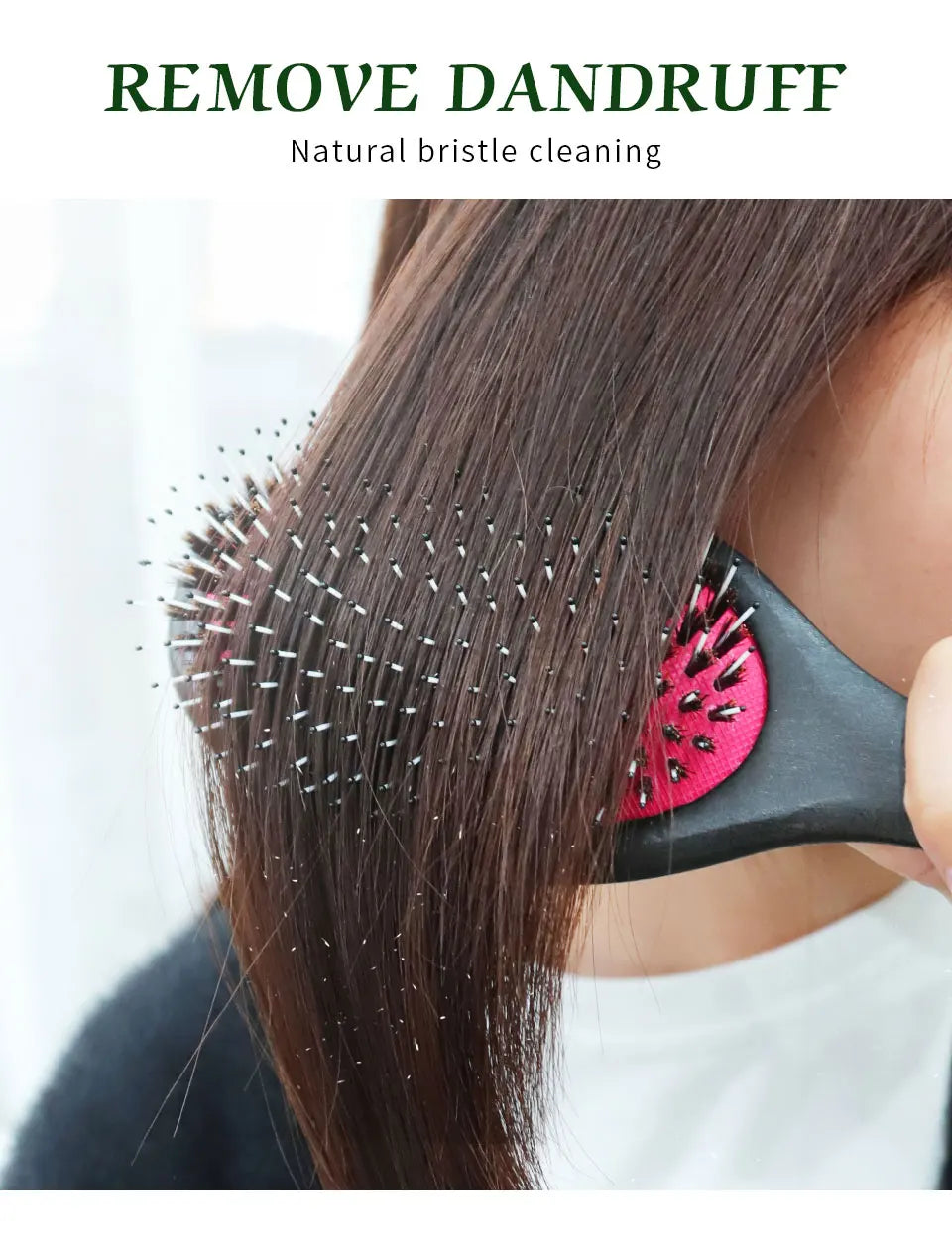 Boar Bristles Detangling Hair Comb