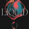 Abstract liquid art featuring swirling red and blue tones on a dark background.
