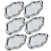 A set of five silver-toned cloud jewelry organizer trays.