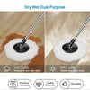 Cabeza de trapeador de microfibra de doble uso, mojada para eliminar manchas y seca para absorber polvo