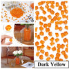 Rocas de hielo triturado de acrílico naranja para decoración y relleno, exhibidas sobre una superficie blanca.