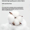 A close-up of fluffy white cotton fabric, likely a towel or textile, is shown against a light background.