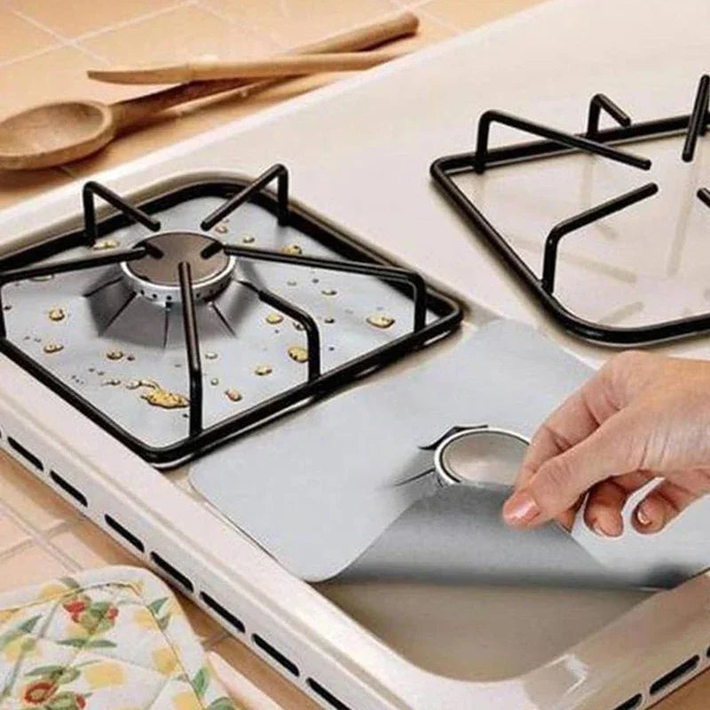 Reusable Gas Stove Burner Protectors (4 Pack)