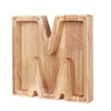 Piggie-bank alphabet en bois en forme de la lettre M pour l'épargne.