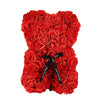 A heart-shaped bouquet of red roses arranged in the shape of a teddy bear for special occasions