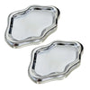 A silver cloud-shaped jewelry organizer tray with a slightly irregular, organic outline.