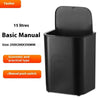 Black 15 liter touchless sensor trash can with lid and manual push switch