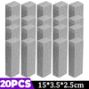 A set of twenty gray pumice stones for stain removal, measuring 3.5 by 2.5 cm each.