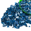 Pila de cristales naturales azules profundos a índigo para meditación y decoración.