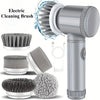 A set of five interchangeable electric cleaning brush heads for an electric cleaning brush device.