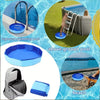 Various uses of a portable folding foot bath basin including in-ground swimming pool, above-ground pool, and beach.