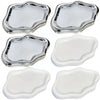 Silver and white cloud-shaped jewelry organizer trays