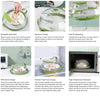 Clear microwave splatter cover with a dome design for food safety and moisture retention