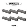 Six rolls of gray thickened microfiber cleaning cloths, measuring 40x30cm each.