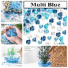 Rocas de hielo triturado de acrílico azul múltiple para decoración y relleno