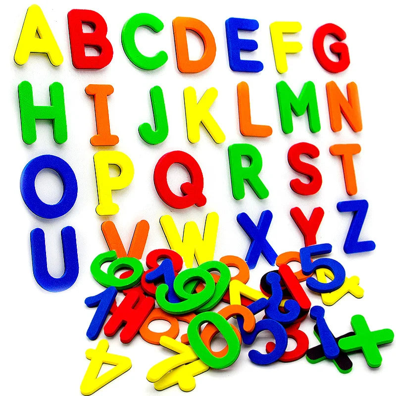 Buntes magnetisches Alphabet-Lernset mit Groß- und Kleinbuchstaben von A bis Z