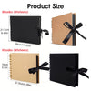 Set DIY kraft Fotoalbum in schwarz und tan mit Bandzugaben