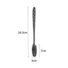 A silicone bottle brush with a long handle and bristles, shown in a vertical orientation.
