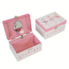 Caja de música clásica de ballet rosa con espejo y decoración de bailarina
