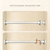 A non-punching telescopic rod made of stainless steel with a spring tension mechanism.