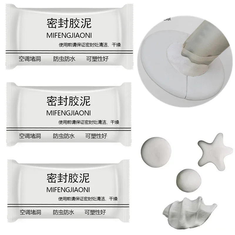 White clay sealant product packaging showing instructions and usage details for MIFENJIAONI