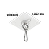 A white self-adhesive stainless steel wall hook with a loop and a hanging wire, shown from above.
