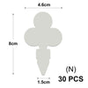 A diagram showing the dimensions of a T-shaped plant marker, measuring 4.6cm wide and 8cm tall.
