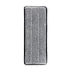 A rectangular black microfiber mop pad with a textured surface.