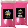 A bag of vibrant pink color powder labeled Color Blaze for gender reveal