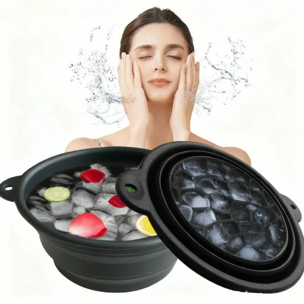 Portable Silicone Ice Basin for Facial Massage and Cold Therapy