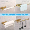 Stainless steel under cabinet paper towel holder and bath tools holder for kitchen