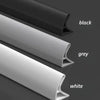 Tres rollos de tiras selladoras autoadhesivas para ducha y bañera en negro, gris y blanco