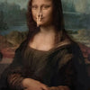 A painting of a woman with long dark hair and a piercing gaze, rendered in muted earth tones.