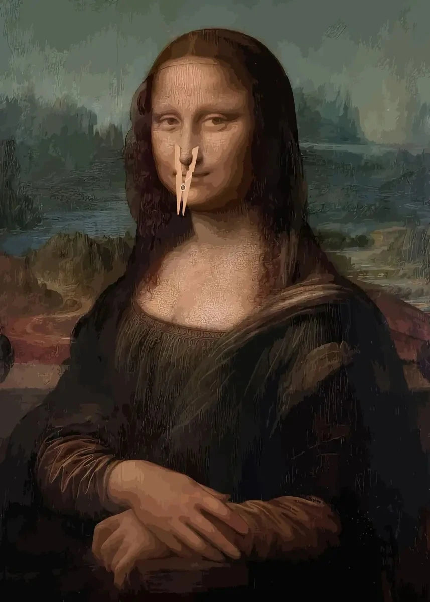 A painting of a woman with long dark hair and a piercing gaze, rendered in muted earth tones.