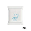 A single white disposable toilet seat is shown against a white background.