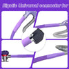 A purple and silver universal connector brush kit for cleaning dryer vents.