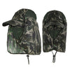Olive green camouflage UV protection fishing sun hat for men and women