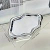 Silver cloud-shaped jewelry organizer tray with dimensions 13.5cm or 5.31 inches by 19.5cm or 7.68 inches