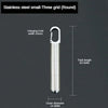 A vertical stainless steel small three grid round container with a hanging hole and an outer diameter of 14.8mm.