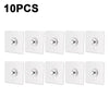 Ten adhesive hooks for walls used as no-drilling removable picture hangers