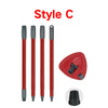 Red Style C mop handle and base set with a black adapter.
