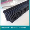 Black telescopic rubber broom head with numerous bristles for pet hair removal