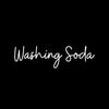 A text graphic displaying the words Washing Soda in a cursive font.