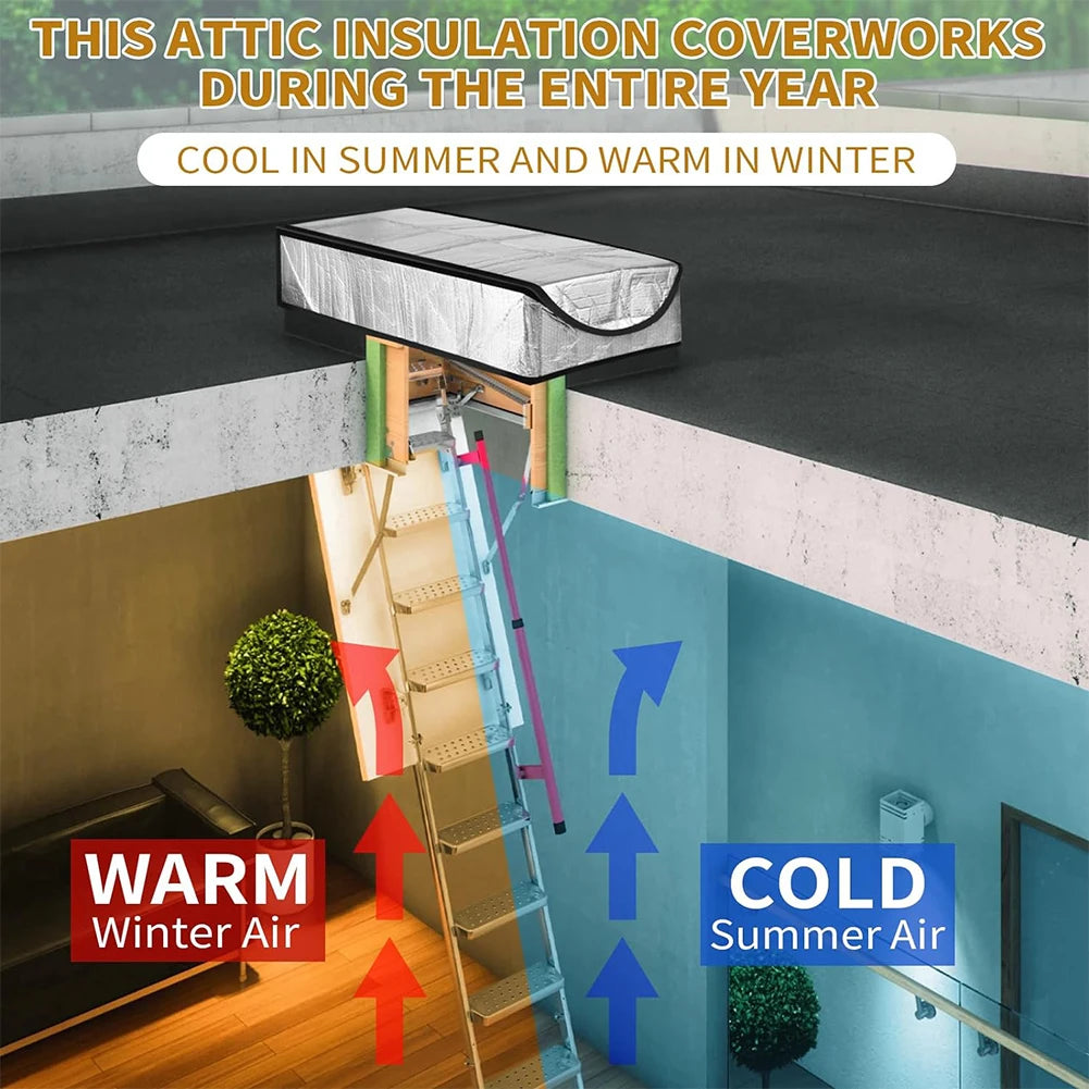An attic insulation coverworks during the entire year, providing cool in summer and warm in winter.