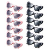 Un ensemble de lunettes photochromiques en forme de cœur de couleur rose pâle.