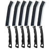 A set of black and white hard bristle crevice cleaning brushes for tight spaces
