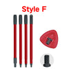 Red Style F mop handle and base set with a red mop head and black cleaning attachment.
