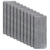 A set of reusable microfiber mop pad refills in gray and black.