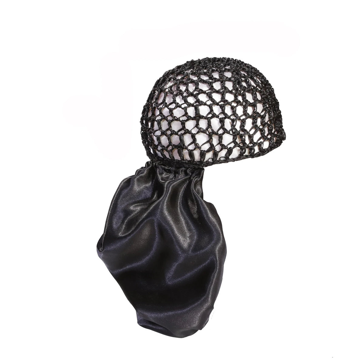 Black adjustable mesh wig cap for hair and turban wear