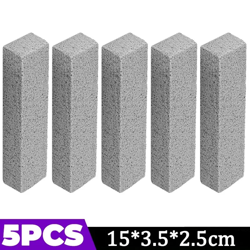 Five gray pumice stones arranged in a row, measuring 15x3.5x2.5 cm.